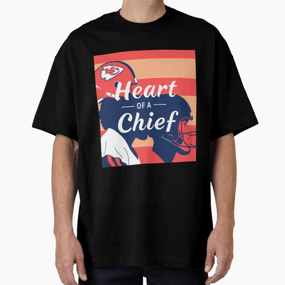 Heart Chief Unyielding Chiefs Spirit T-Shirt - Fun Novelty Design Unisex - T-Shirt, Sweatshirt, Hoodie