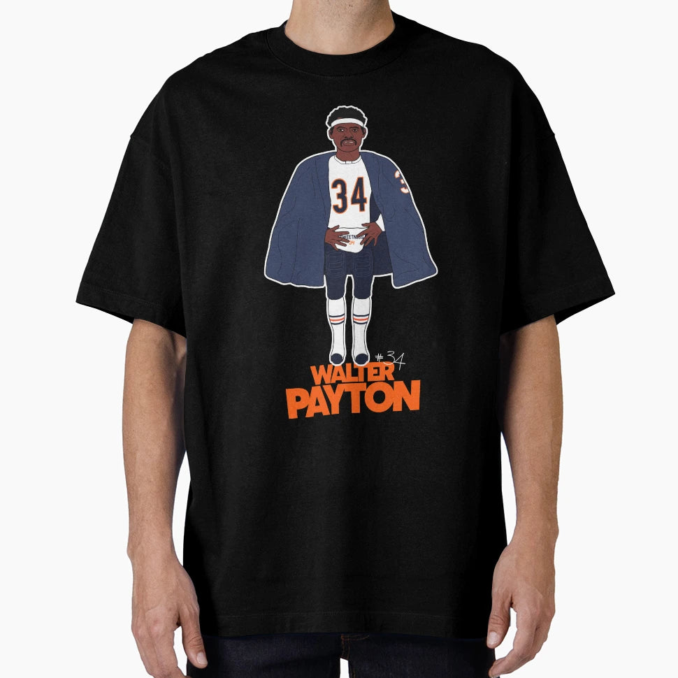 Walter Payton Football Sideline Cape T-Shirt - Graphic Print Unisex - T-Shirt, Sweatshirt, Hoodie
