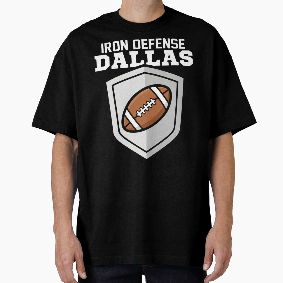 Dallas Iron Defense Texas Shield Football T-Shirt - Trendy Graphic Unisex - T-Shirt, Sweatshirt, Hoodie