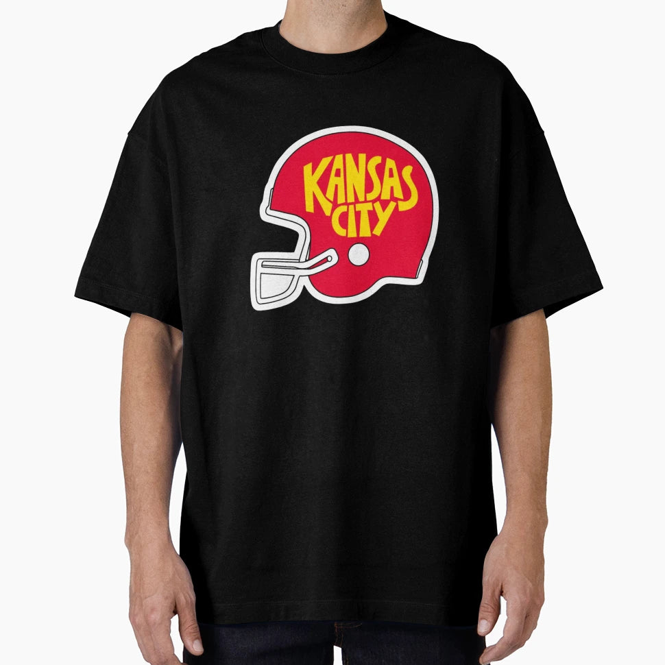 Kansas City Red Football Helmet T-Shirt - Novelty Apparel for Adults - T-Shirt, Sweatshirt, Hoodie