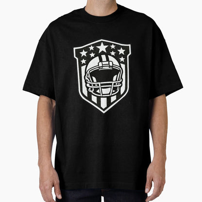 Black And White Football Badge T-Shirt - Graphic Print for Adults - T-Shirt, Sweatshirt, Hoodie