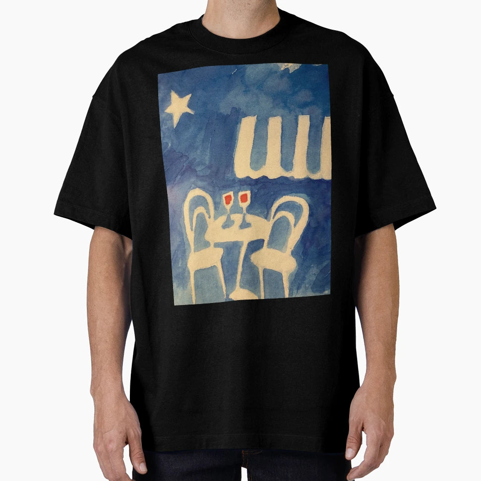 Red Wine Cafe Night T-Shirt - Custom Art Print for Adults - T-Shirt, Sweatshirt, Hoodie