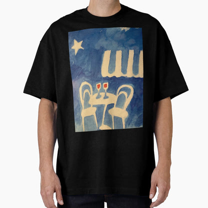 Red Wine Cafe Night T-Shirt - Custom Art Print for Adults - T-Shirt, Sweatshirt, Hoodie