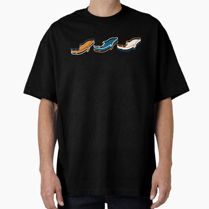 Miami Dolphins Pattern Teal Background T-Shirt - Streetwear Style Men Women - T-Shirt, Sweatshirt, Hoodie