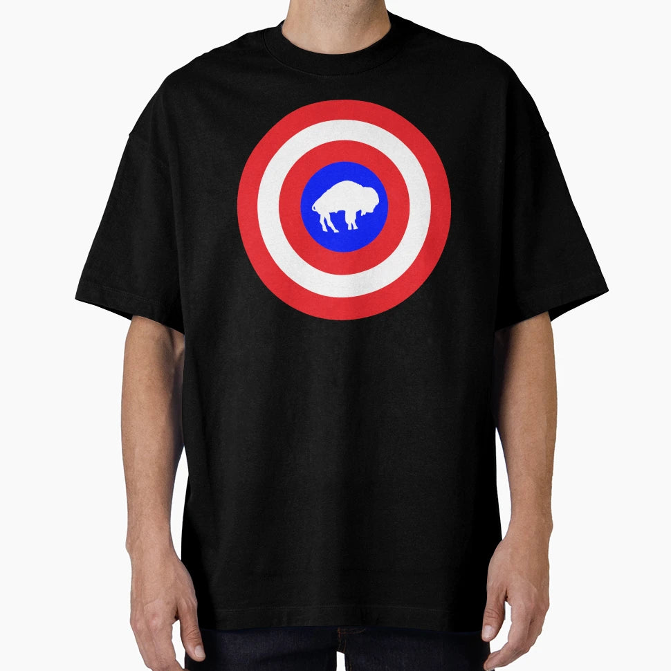 Captain Buffalo T-Shirt - Graphic Print for Adults - T-Shirt, Sweatshirt, Hoodie