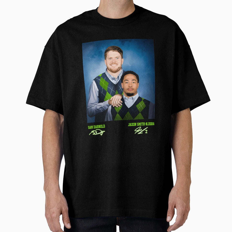 Sam Darnold Jaxon Smith Njigba Football T-Shirt - Graphic Print Men Women - T-Shirt, Sweatshirt, Hoodie