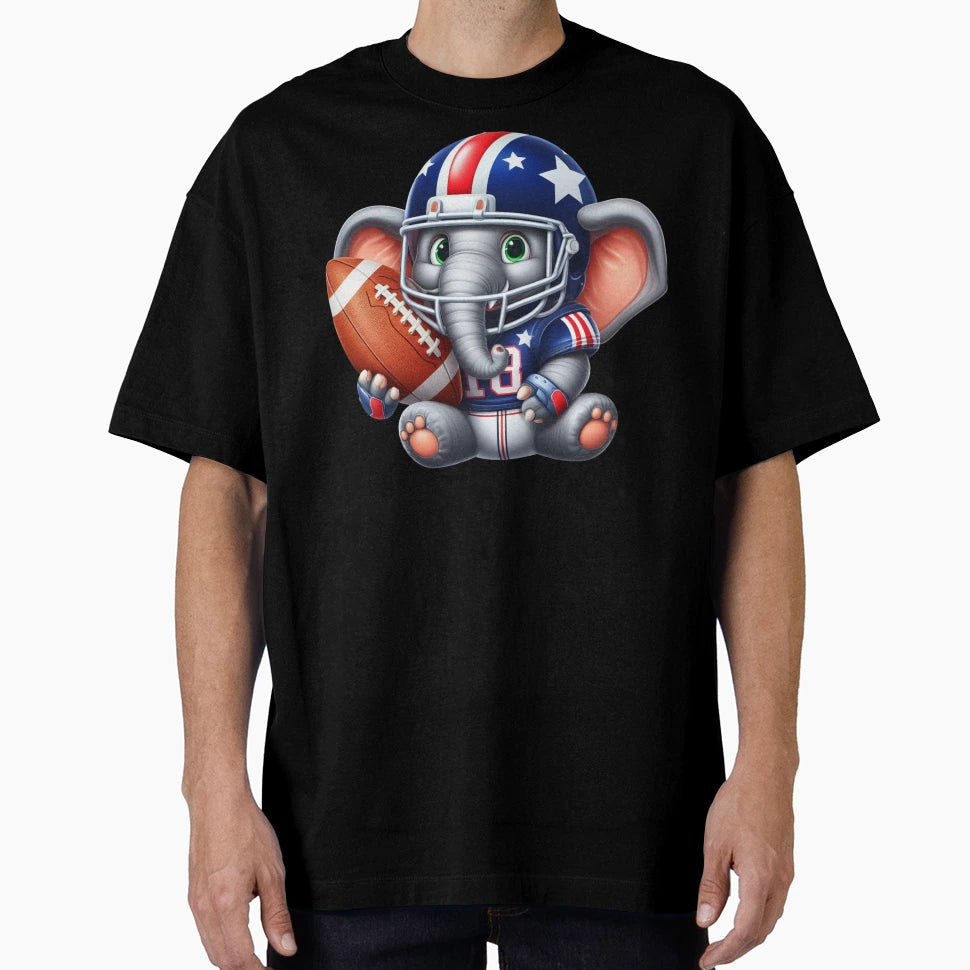 Football Elephant T-Shirt - Casual Everyday Wear Unisex - T-Shirt, Sweatshirt, Hoodie