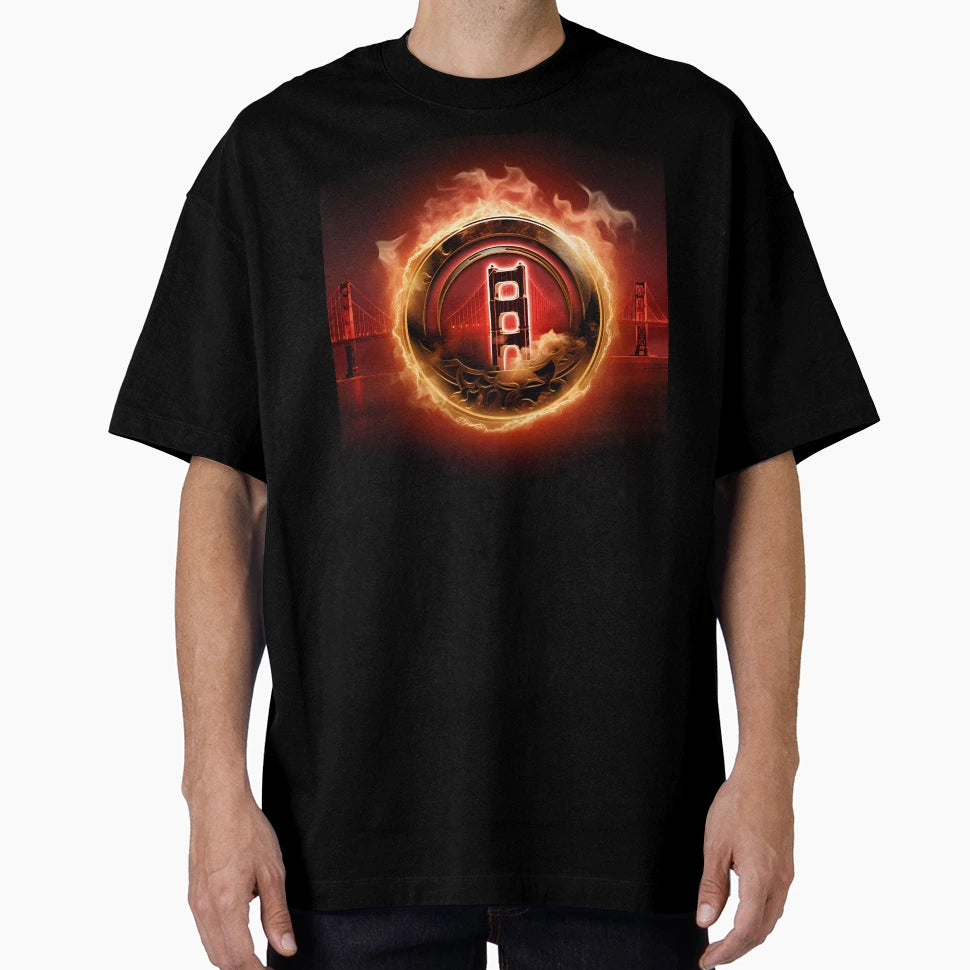 Champions Fire Golden Gate Bridge T-Shirt - Casual Everyday Wear Men Women - T-Shirt, Sweatshirt, Hoodie