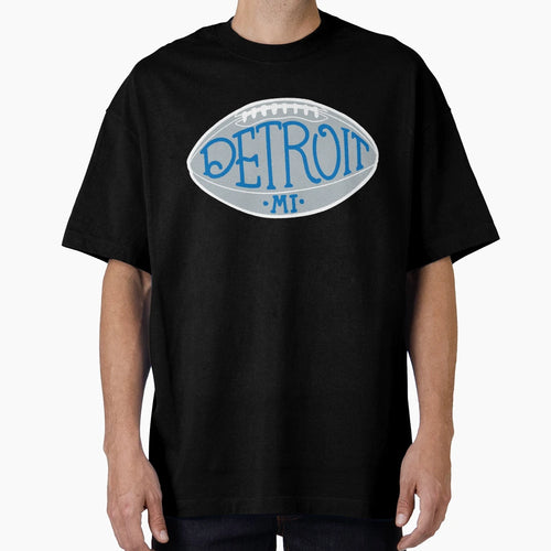 Detroit Mi Hand Drawn Football T-Shirt - Unique Graphic Men Women - T-Shirt, Sweatshirt, Hoodie