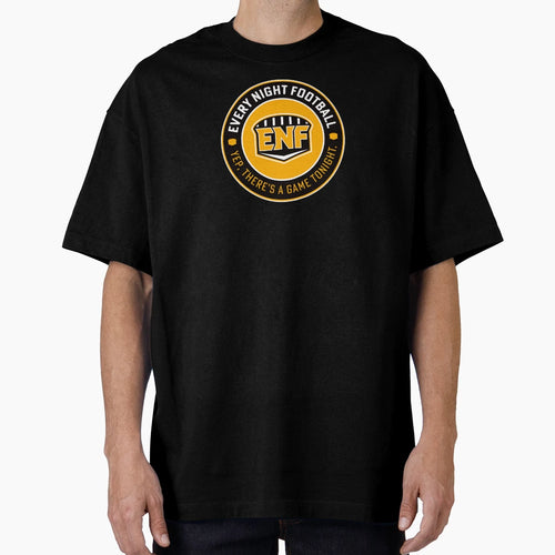 Every Night Football Circular Slogan Black T-Shirt - Graphic Print Unisex - T-Shirt, Sweatshirt, Hoodie