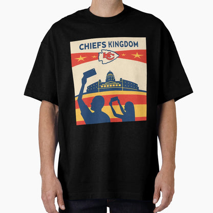 Chiefs Kingdom Celebrating Team T-Shirt - Casual Everyday Wear for Adults - T-Shirt, Sweatshirt, Hoodie