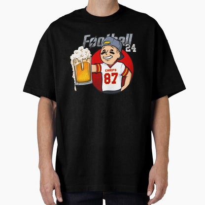 Kansas City Beer And Football T-Shirt - Novelty Apparel Unisex - T-Shirt, Sweatshirt, Hoodie