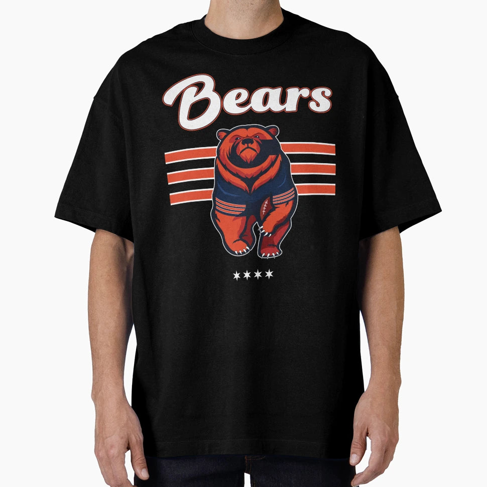 Chicago Bears Orange Bear Script T-Shirt - Minimalist Print for Adults - T-Shirt, Sweatshirt, Hoodie