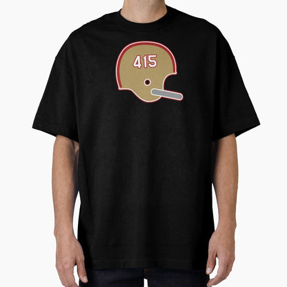 San Francisco 49Ers 415 Helmet T-Shirt - Graphic Print Men Women - T-Shirt, Sweatshirt, Hoodie