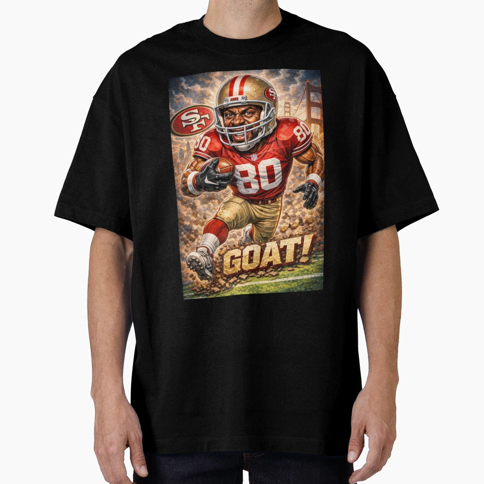 Jerry Rice Art T-Shirt - Streetwear Style Men Women - T-Shirt, Sweatshirt, Hoodie