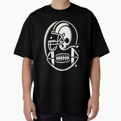 Negative Space Football Helmet Ball T-Shirt - Novelty Apparel Unisex - T-Shirt, Sweatshirt, Hoodie