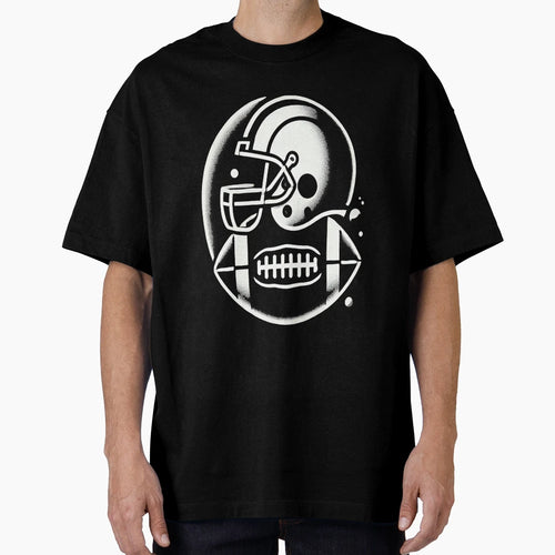 Negative Space Football Helmet Ball T-Shirt - Novelty Apparel Unisex - T-Shirt, Sweatshirt, Hoodie