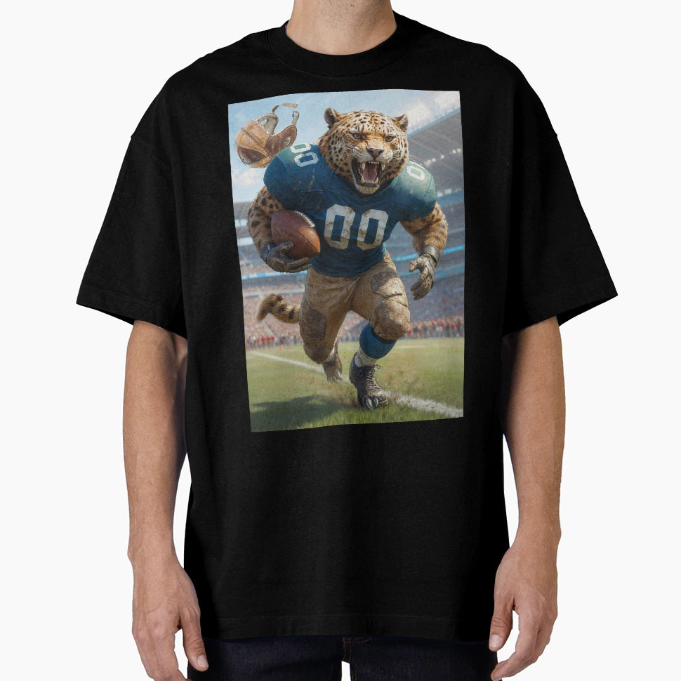 Old School Gridiron Jaguar Mascot T-Shirt - Minimalist Print Men Women - T-Shirt, Sweatshirt, Hoodie