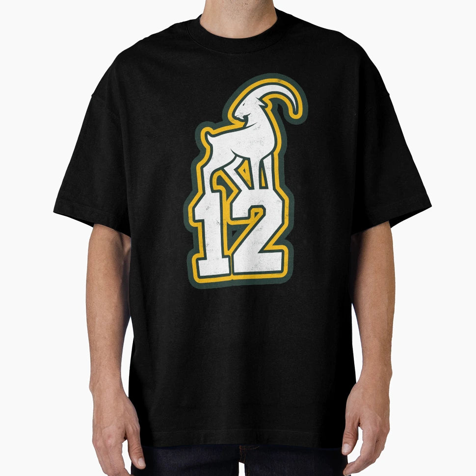 Goat 12 Green Bay Brady T-Shirt - Trendy Graphic Unisex - T-Shirt, Sweatshirt, Hoodie