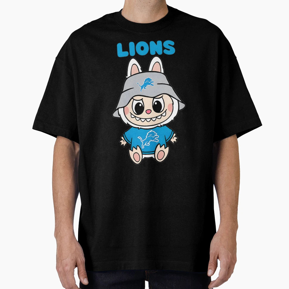 Cartoon Labubu Lions Fan Art T-Shirt - Trendy Graphic for Adults - T-Shirt, Sweatshirt, Hoodie
