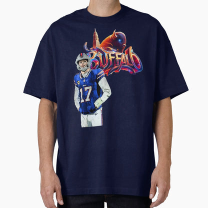 Buffalo Bills 17 City Skyline And T-Shirt - Fun Novelty Design for Adults - T-Shirt, Sweatshirt, Hoodie