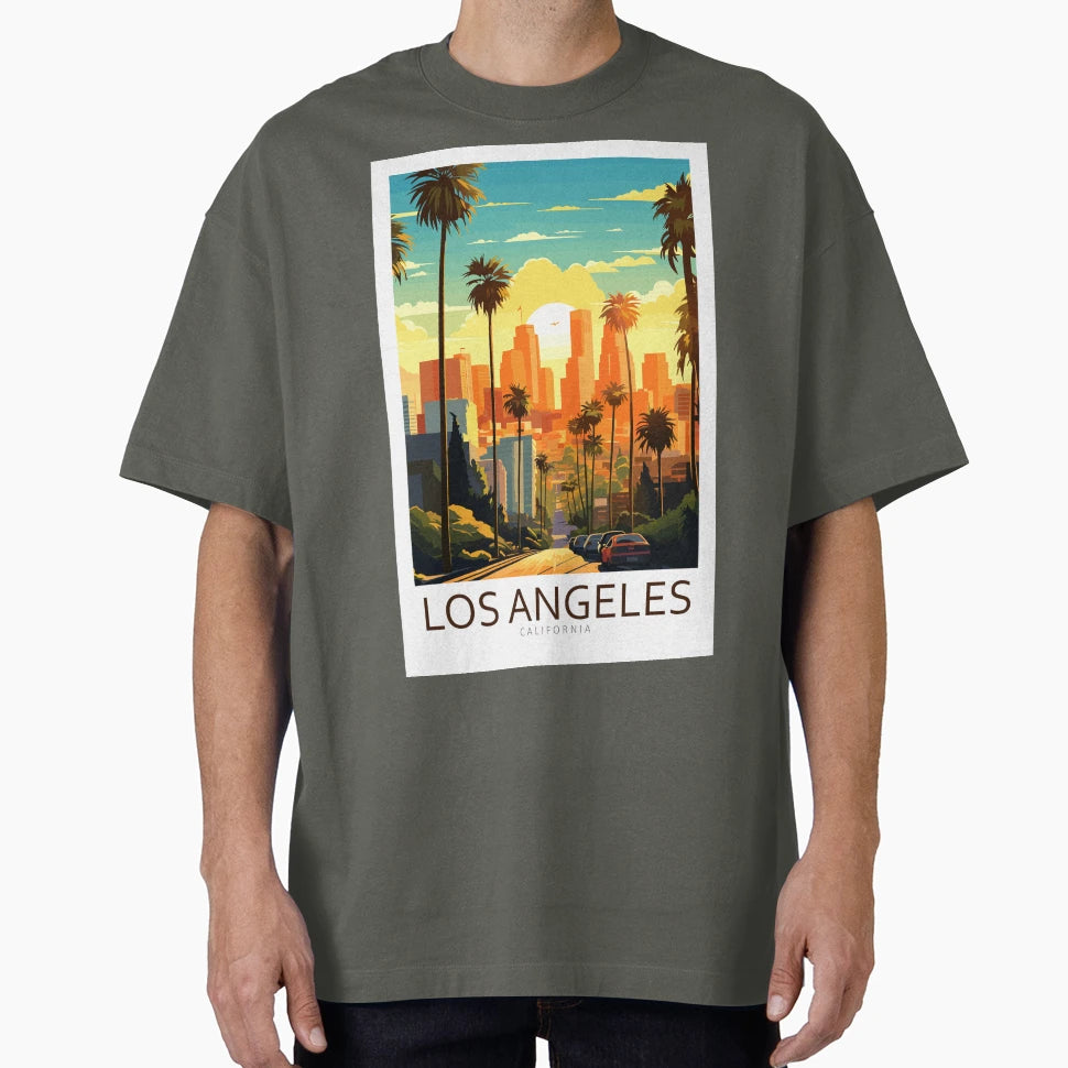 Minimalistic Los Angeles California T-Shirt - Minimalist Print Unisex - T-Shirt, Sweatshirt, Hoodie