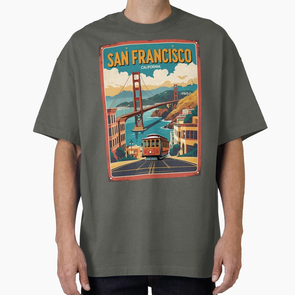 San Francisco California T-Shirt - Graphic Print for Adults - T-Shirt, Sweatshirt, Hoodie