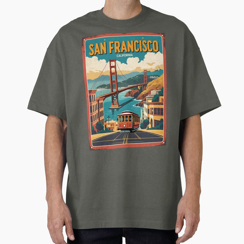 San Francisco California T-Shirt - Graphic Print for Adults - T-Shirt, Sweatshirt, Hoodie