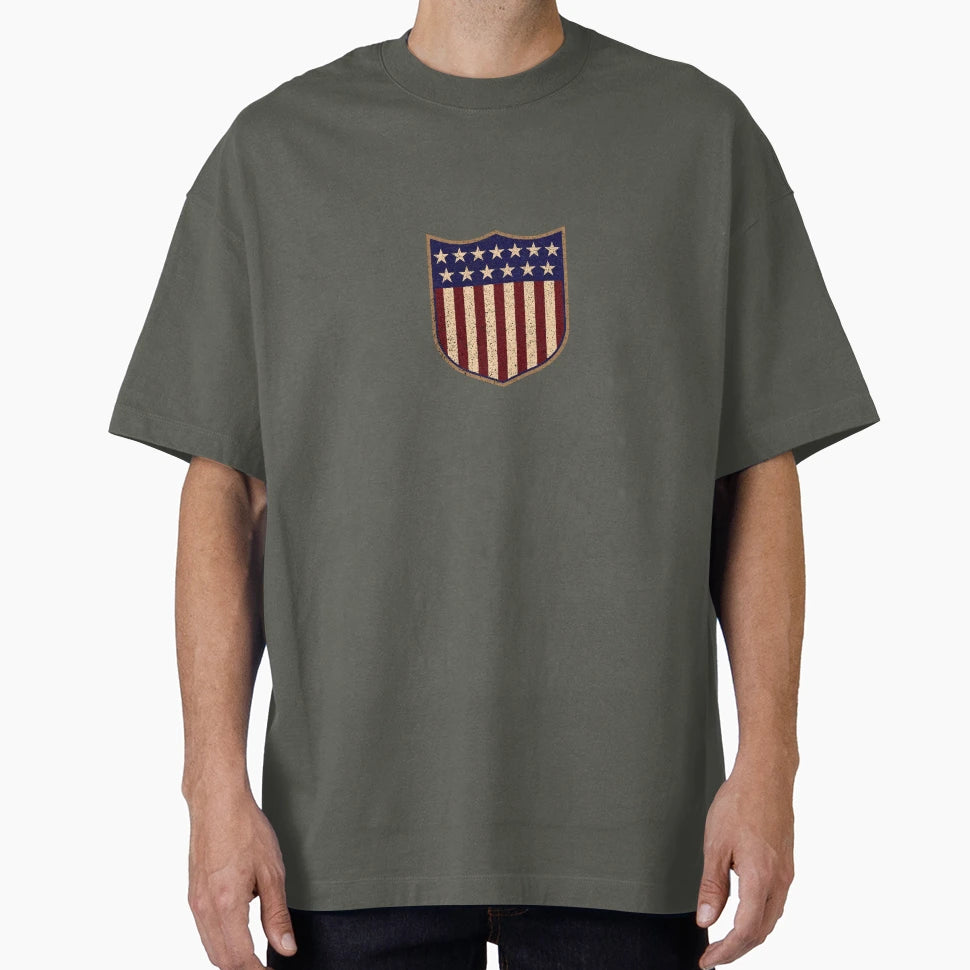 Us Shield Textured T-Shirt - Unique Graphic for Adults - T-Shirt, Sweatshirt, Hoodie