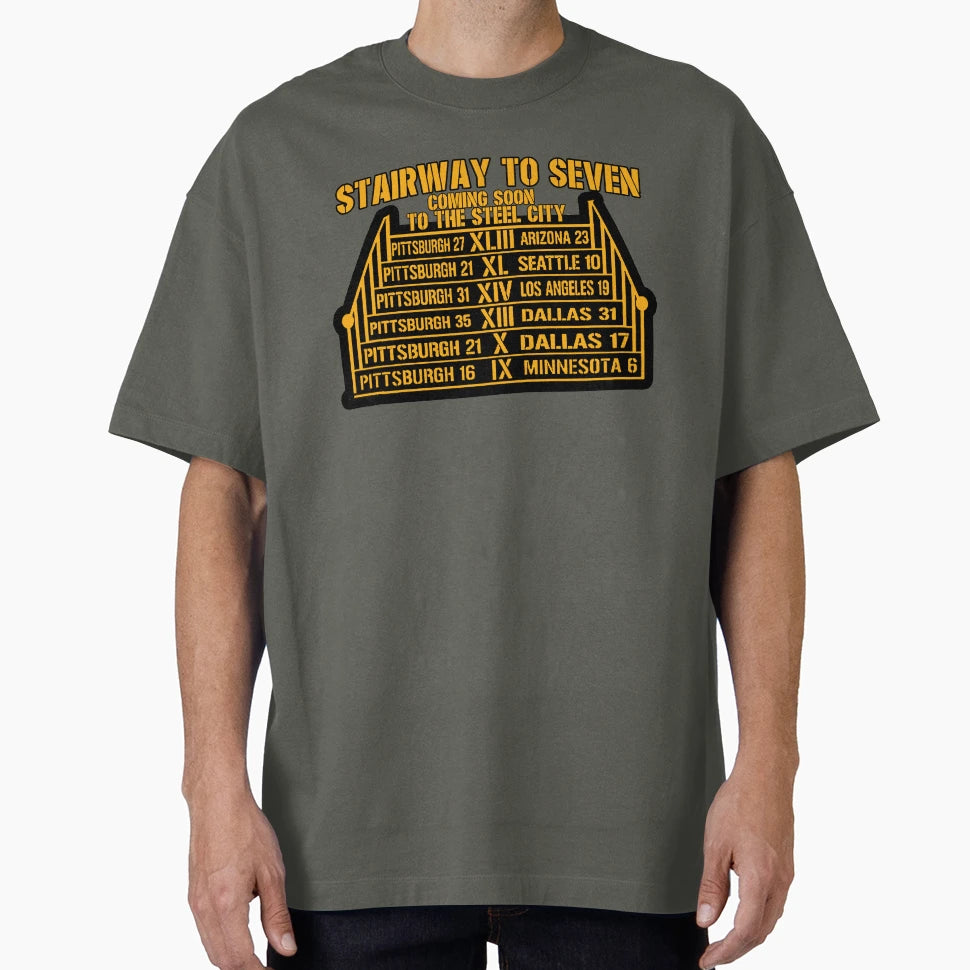 Stairway To Seven Pittsburgh And T-Shirt - Aesthetic Graphic for Adults - T-Shirt, Sweatshirt, Hoodie