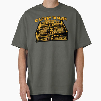 Stairway To Seven Pittsburgh And T-Shirt - Aesthetic Graphic for Adults - T-Shirt, Sweatshirt, Hoodie