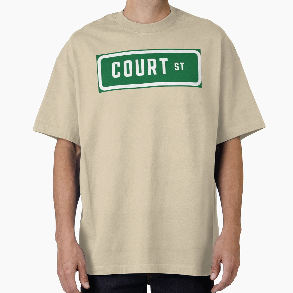 Court Street Sign T-Shirt - Novelty Apparel for Adults - T-Shirt, Sweatshirt, Hoodie
