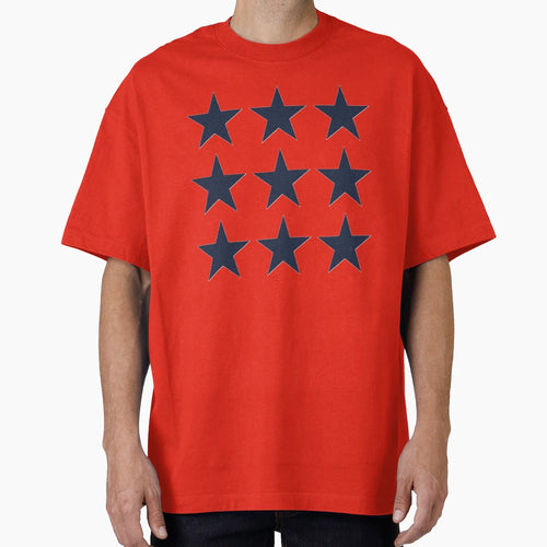 Large Navy Blue Stars Transparent T-Shirt - Graphic Print Unisex - T-Shirt, Sweatshirt, Hoodie