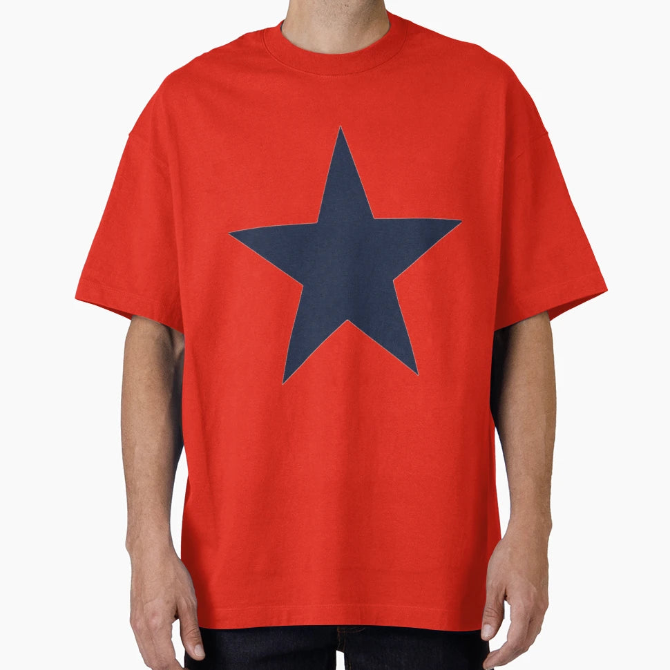 Single Navy Blue Star Transparent T-Shirt - Custom Art Print for Adults - T-Shirt, Sweatshirt, Hoodie