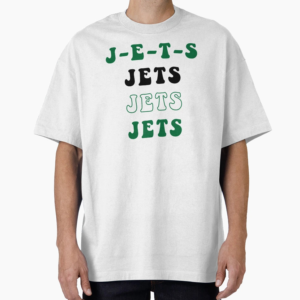 New York Jets Funky J E T S Chant T-Shirt - Custom Art Print for Adults - T-Shirt, Sweatshirt, Hoodie