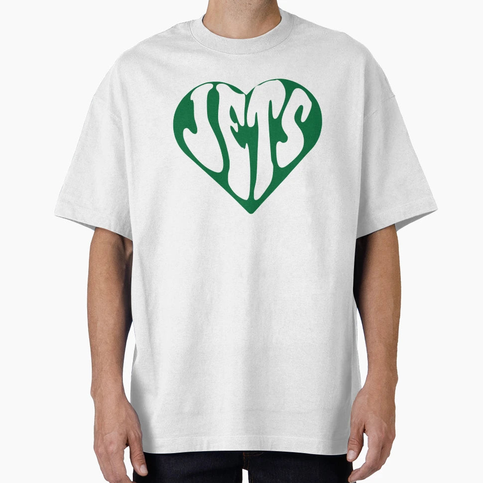 New York Jets Funky Heart T-Shirt - Aesthetic Graphic for Adults - T-Shirt, Sweatshirt, Hoodie