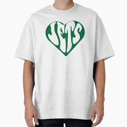 New York Jets Funky Heart T-Shirt - Aesthetic Graphic for Adults - T-Shirt, Sweatshirt, Hoodie