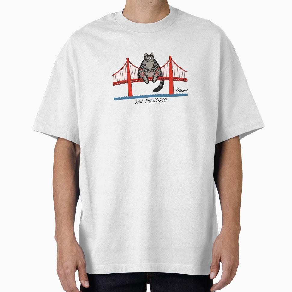 Cat San Francisco B Kilban As Worn T-Shirt - Custom Art Print Unisex - T-Shirt, Sweatshirt, Hoodie