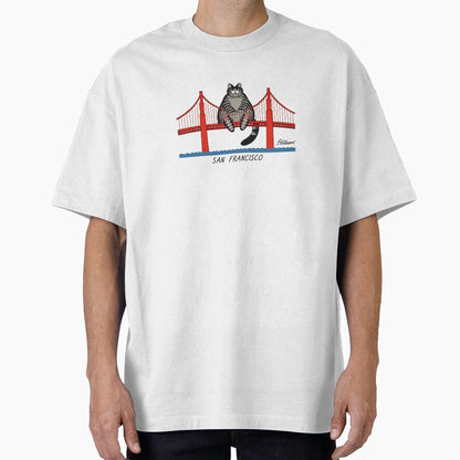 Cat San Francisco B Kilban As Worn T-Shirt - Custom Art Print Unisex - T-Shirt, Sweatshirt, Hoodie