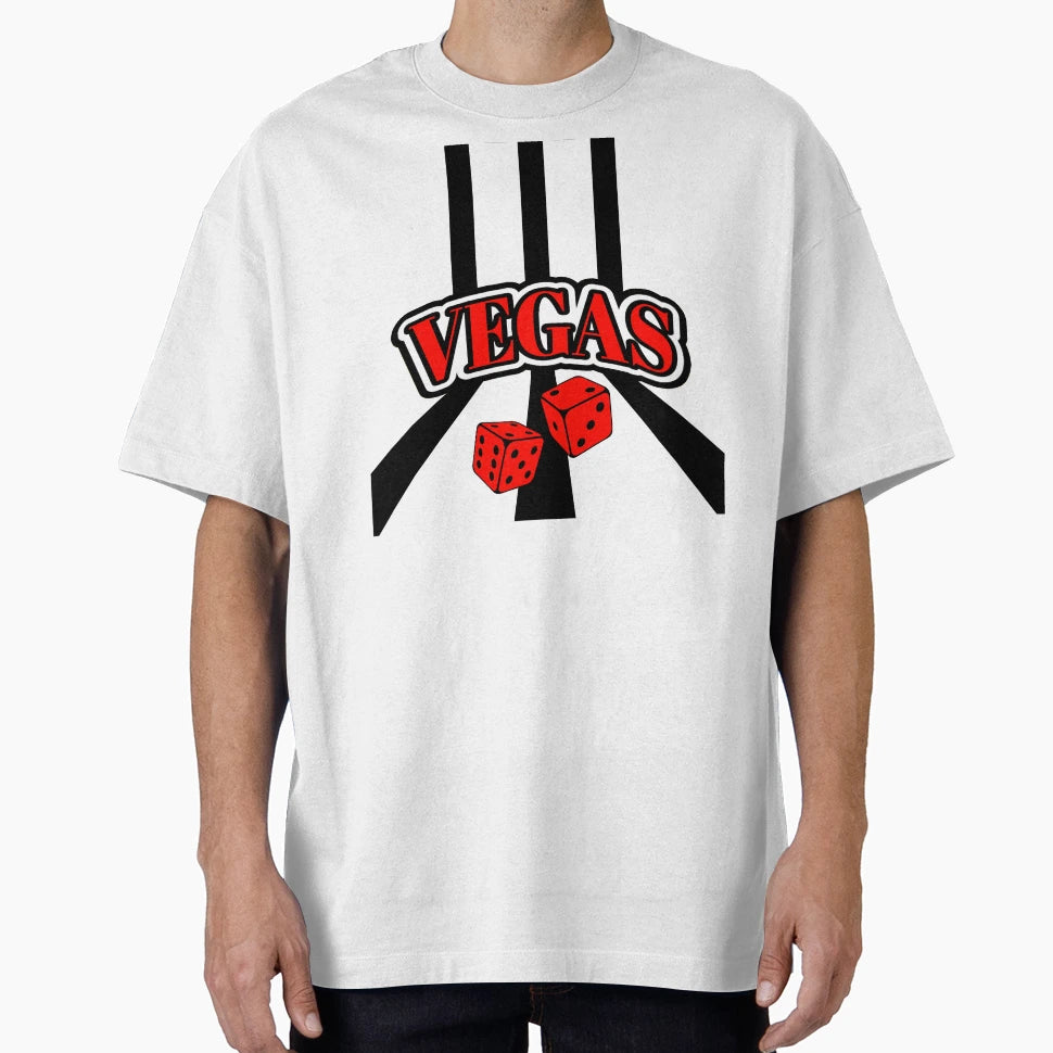 Las Vegas Black And Red Roll Dice T-Shirt - Aesthetic Graphic for Adults - T-Shirt, Sweatshirt, Hoodie