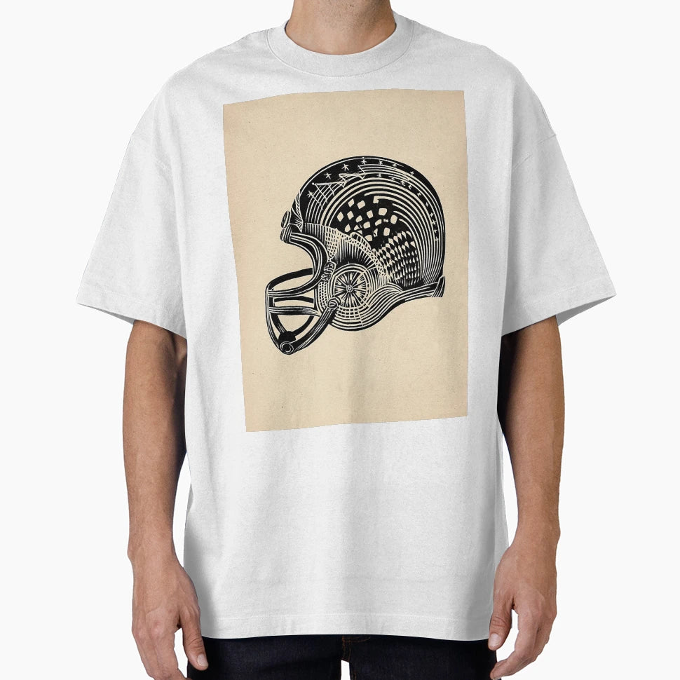 Intricate Football Helmet T-Shirt - Graphic Print for Adults - T-Shirt, Sweatshirt, Hoodie