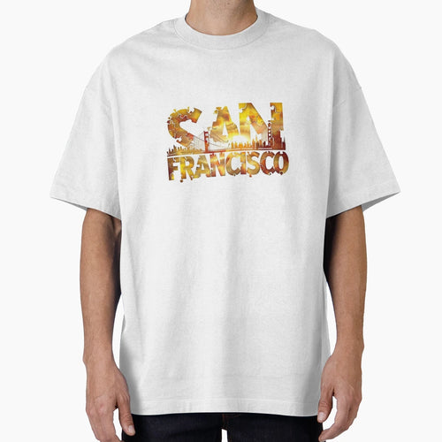 San Francisco Golden Puzzle Pop Aestetic T-Shirt - Graphic Print Unisex - T-Shirt, Sweatshirt, Hoodie