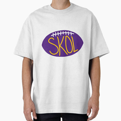 Skol Mn Minnesota Vikings Skol Mn Outline T-Shirt - Custom Art Print Unisex - T-Shirt, Sweatshirt, Hoodie