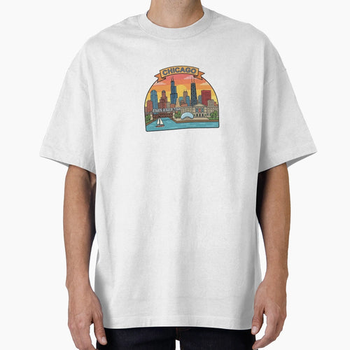 Chicago T-Shirt - Minimalist Print Unisex - T-Shirt, Sweatshirt, Hoodie