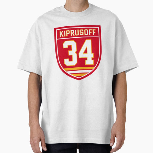 Miikka Kiprusoff Calgary 34 Emblem T-Shirt - Custom Art Print for Adults - T-Shirt, Sweatshirt, Hoodie