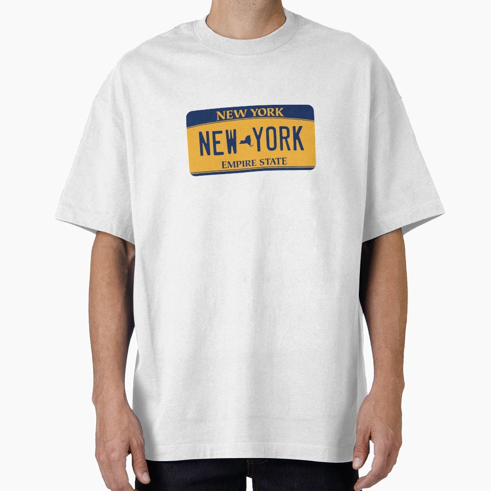 New York License Plate T-Shirt - Trendy Graphic Men Women - T-Shirt, Sweatshirt, Hoodie