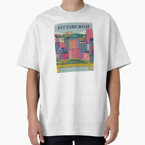 Pittsburgh Illustration City T-Shirt - Minimalist Print for Adults - T-Shirt, Sweatshirt, Hoodie