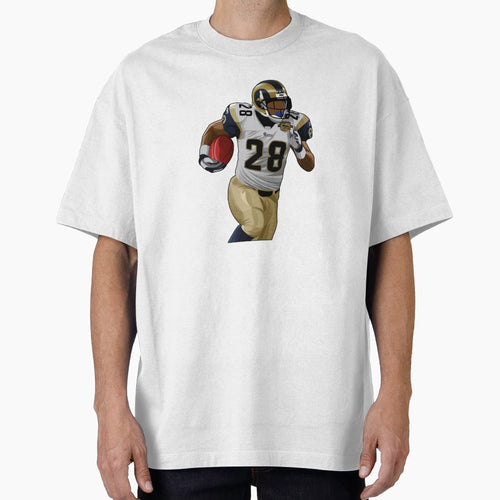 Marshall Faulk 28 Carries Ball T-Shirt - Unique Graphic Men Women - T-Shirt, Sweatshirt, Hoodie