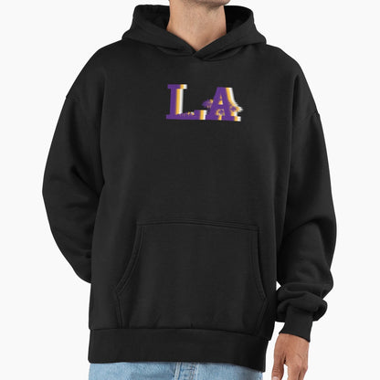 Los Angeles Purple Gold City Blur Hoodie - Casual Everyday Wear Unisex - T-Shirt, Sweatshirt, Hoodie