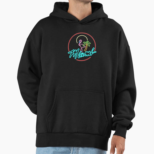 Miami Hoodie - Trendy Graphic Men Women - T-Shirt, Sweatshirt, Hoodie